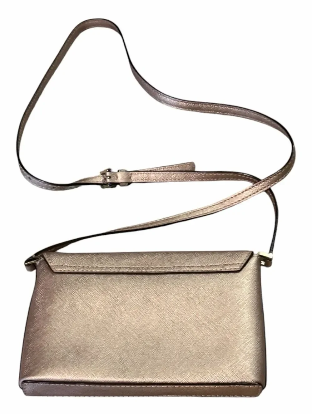 KATE SPADE Sally Newbury Lane Rose Gold Saffiano Leather Crossbody Bag
